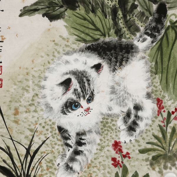 陈莲涛(1902～1992后)猫趣图 艺是 西泠拍卖唯一指定线上拍卖平台