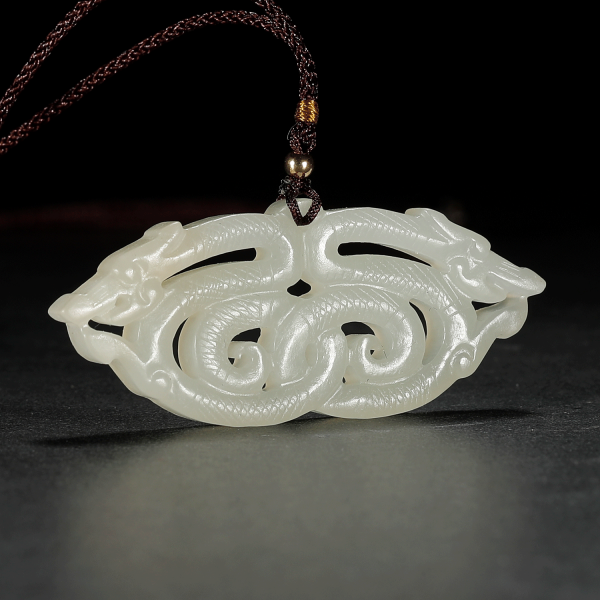 双龙佩 白玉挂件 - 艺是 - 西泠拍卖唯一指定线上拍卖平台