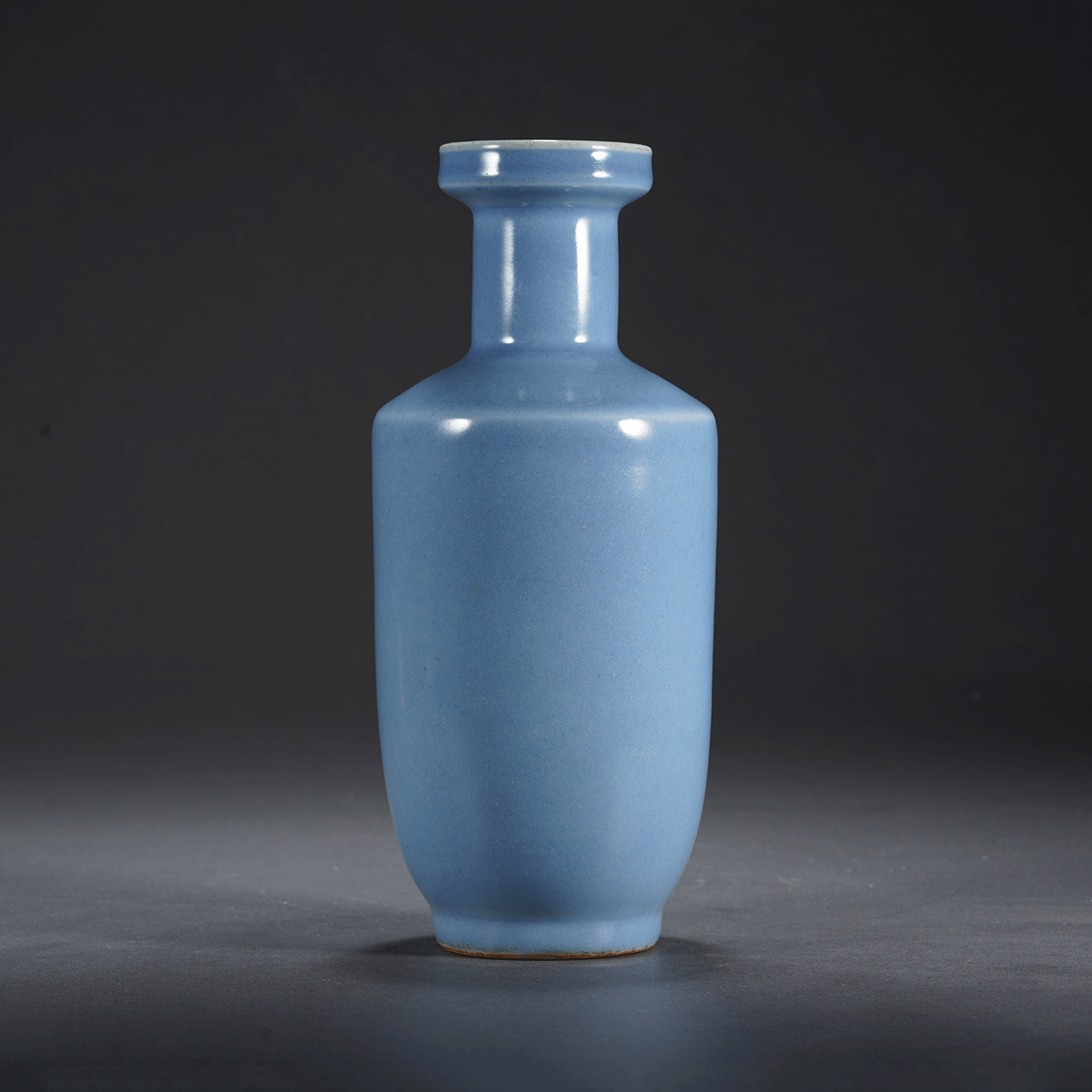 3014 清早期·天蓝釉棒槌瓶